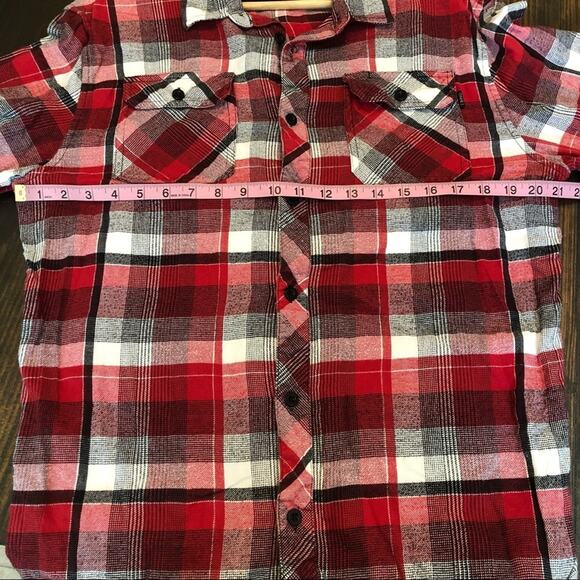 O’Neill Flannel Shirt Mens Western Cowboy Red Plaid Work Rodeo Y2K Thrashed - Picture 12 of 14